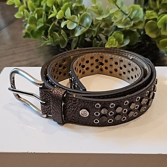 Brown studded belt size M - Picture 8 of 8